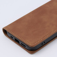 Чехол для iPhone 15, ERBORD Vintage, бумажник с клапаном, коричневый