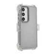 Бронечохол для Samsung Galaxy S24, Belt Clip, з кліпсою, прозорий / чорний