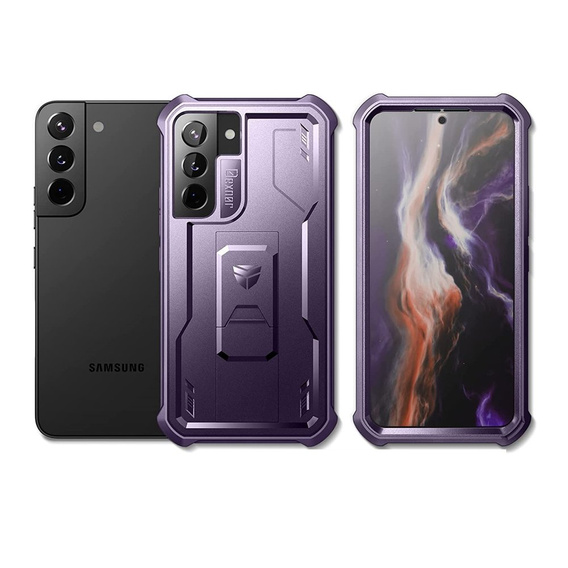 Броньований чохол для Samsung Galaxy S22, Dexnor Full Body, фіолетовий