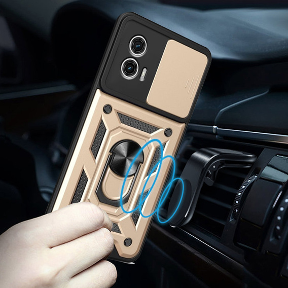 Чехол NOX Camera Slide Motorola Moto G53 5G, CamShield Slide, золото