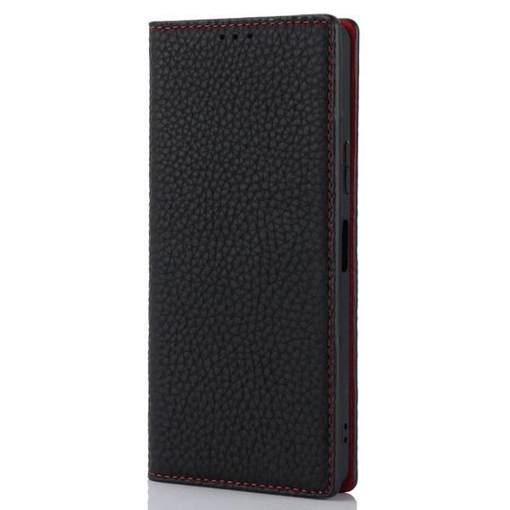 Чохол-книжка для Sony Xperia 10 V, Litchi Skin Grain, чорний