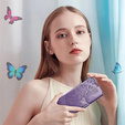 Откидной чехол для Xiaomi Poco F7 Pro, Butterfly, фиолетовый