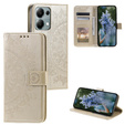 Откидной чехол для Xiaomi Redmi Note 13 Pro 4G / Xiaomi Redmi Note 14S / Xiaomi Poco M6 Pro 4G, Mandala, золотой