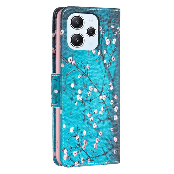 Откидной чехол для Xiaomi Redmi 12 4G, Wallet, Sakura, синий