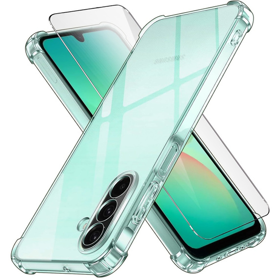 Чохол для Samsung Galaxy A26, Erbord Dropproof, прозорий + скло