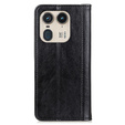 Чохол-фліп для Motorola Edge 50 Ultra, Split Leather, чорний