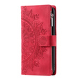 Откидной чехол для Xiaomi Redmi Note 13 Pro 4G / Xiaomi Redmi Note 14S / Xiaomi Poco M6 Pro 4G, Mandala, красный