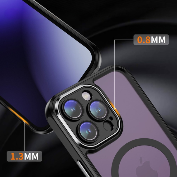 Чохол для iPhone 14 Pro, ERBORD Impact Guard, MagSafe, чорний