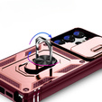 Чехол NOX Camera Slide Samsung Galaxy S23 Ultra, CamShield Slide, розовый / красный