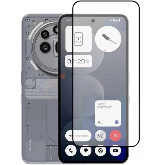 3D загартоване скло для Nothing Phone 3A Pro, чорна рамка