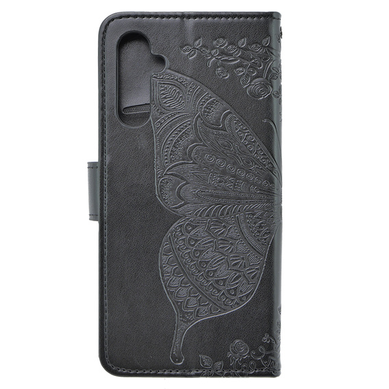 Откидной чехол для Samsung Galaxy M34 5G, Butterfly, чёрный