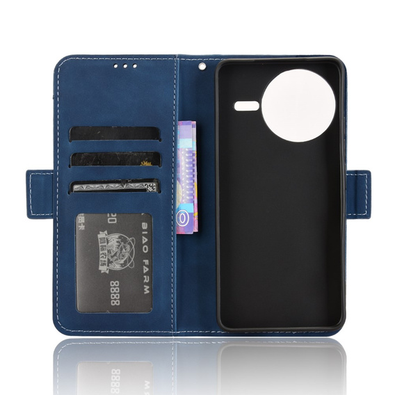 Откидной чехол для Xiaomi Poco F7 Pro, Card Slot, темно-синий