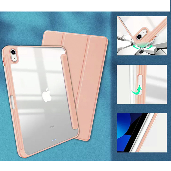 Чехол для iPad 10.9 2022 10 Gen, Smartcase Hybrid, с местом для стилуса, розовый