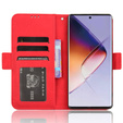 Футляр з клапаном для Infinix Note 40 Pro, Card Slot, червоний
