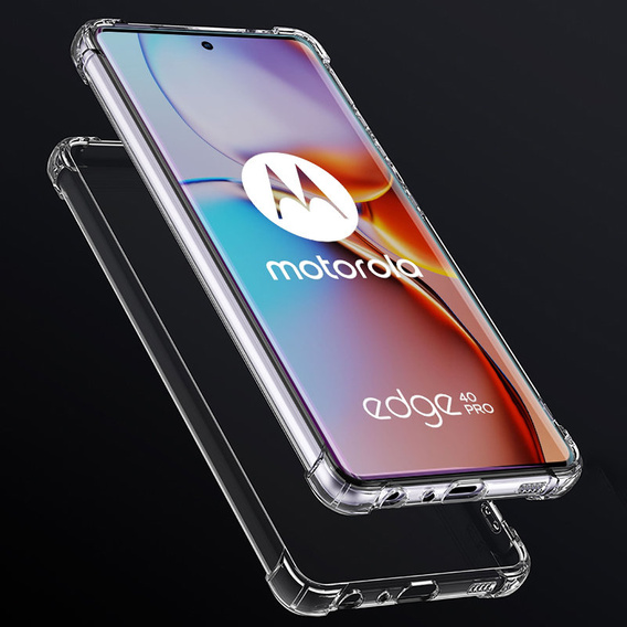 Чехол до Motorola Edge 40 Pro, Dropproof, прозрачный