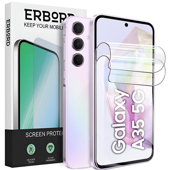 2x гидрогелевая пленка для iPhone 15 Pro Max, гидрогелевая пленка ERBORD