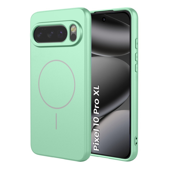 Силиконовый чехол для Google Pixel 10 Pro XL, для MagSafe, зеленый