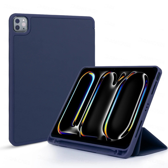 Чехол для iPad Pro 11 2024, Smartcase с местом для стилуса, темно-синий