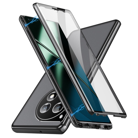 Чохол для OnePlus 12 5G, Magnetic Dual Glass, чорний