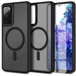 Чохол для Samsung Galaxy S20 FE, для MagSafe, ERBORD Matt Case, чорний + захисне скло