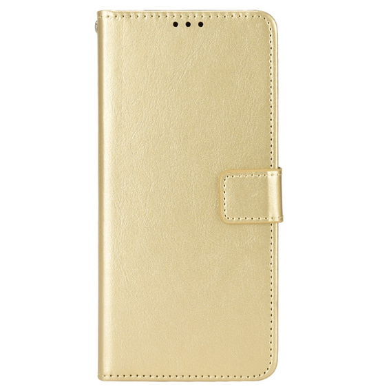 Откидной чехол для Samsung Galaxy M35, Crazy Horse Wallet, золотой