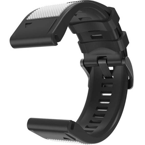 Силиконовый ремешок для Garmin Fenix 5/6/7 Forerunner 945/935, White / Black