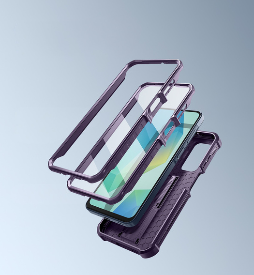 Броньований чохол для Samsung Galaxy A16, Dexnor Full Body (Two Frames), фіолетовий
