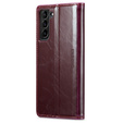 Откидной чехол для Samsung Galaxy S23, ERBORD Waxy Wallet, красный