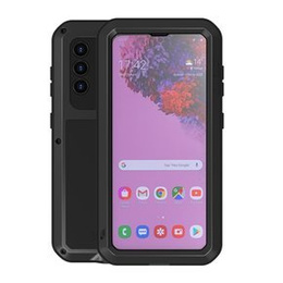 Чехол Love Mei до Samsung Galaxy S21, armored with glass, чёрный