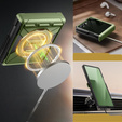 Чехол Tongate MECH с MagSafe для Samsung Galaxy Z Flip7 FE / Z Flip6, зеленый