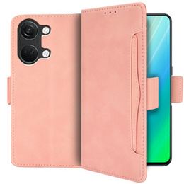 Футляр з клапаном для OnePlus Nord 3 5G, Card Slot, рожевий