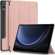 Чехол для Samsung Galaxy Tab S9 FE+ Plus, Smartcase с местом для стилуса, розовый rose gold