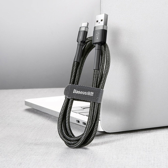 BASEUS Cafule Кабель Type-C 3A 0.5M - Black/Grey