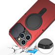 Чохол для iPhone 15 Pro Max, DefenderMag, червоний