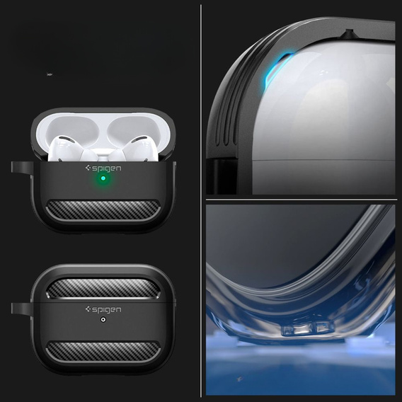Чехол SPIGEN  до Airpods Pro 1 / 2, Rugged Armor, Matte Black