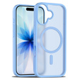 Матовый чехол для iPhone 17, для MagSafe, полупрозрачный синий