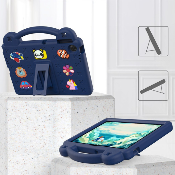 Дитячий чохол для планшета Lenovo Tab TB311FU, Cute Patterns, з підставкою, темно-синій