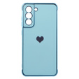 Чехол до Samsung Galaxy S21 FE, Electro heart, синий