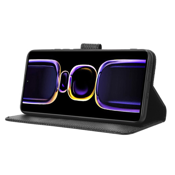 Откидной чехол для Poco F5 Pro 5G, Wallet Smart Magnet, чёрный