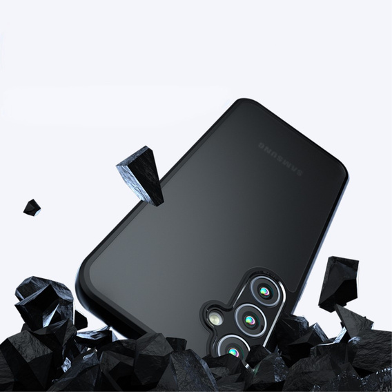 Чохол для Samsung Galaxy A35 5G, Fusion Hybrid, із захистом камери, прозорий / чорний