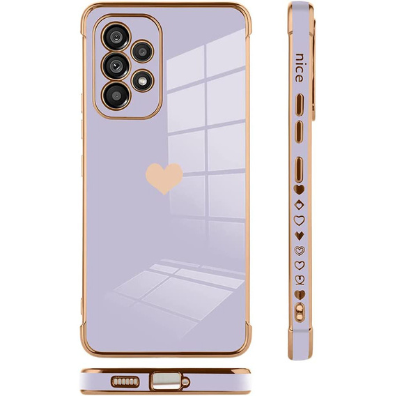 Чехол до Samsung Galaxy A52/A52S, Electro heart, фиолетовый