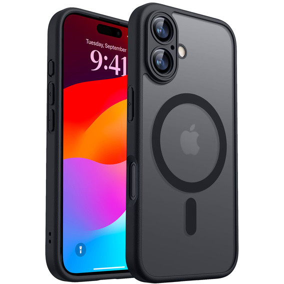 Матовый чехол для iPhone 17, для Magsafe, матовый черный