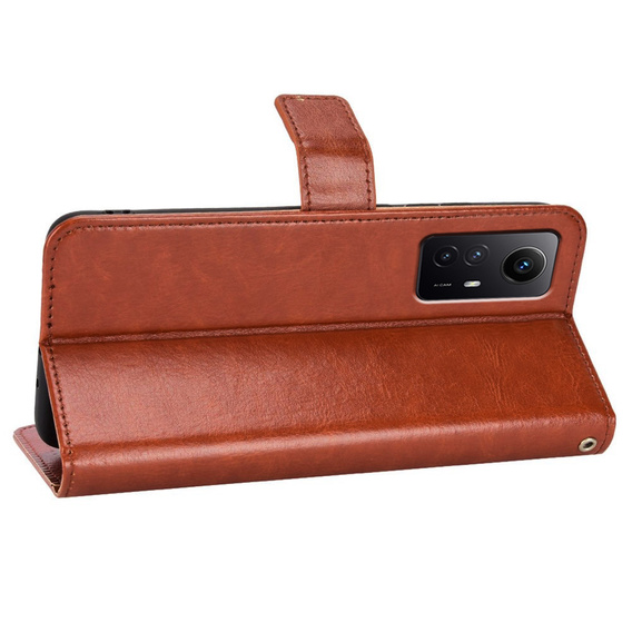 Чохол-книжка для Xiaomi Redmi Note 12S, Wallet, коричневий