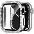 2в1 чехол и защитное стекло для часов Apple Watch 4/5/6/SE 44mm, Silver