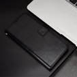 Футляр з клапаном для Cubot P60, Crazy Horse Wallet, чорний