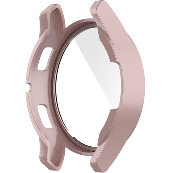 Силиконовый футляр со встроенным защитным стеклом до Samsung Galaxy Watch4 40mm, Rose Gold