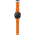 Универсальный силиконовый ремешок ERBORD 22mm, Dual Color, оранжевый / черный / черная пряжка