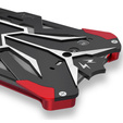 Бронированный чехол для Asus ROG Phone 7 5G, Aluminum Alloy, чёрный / красный