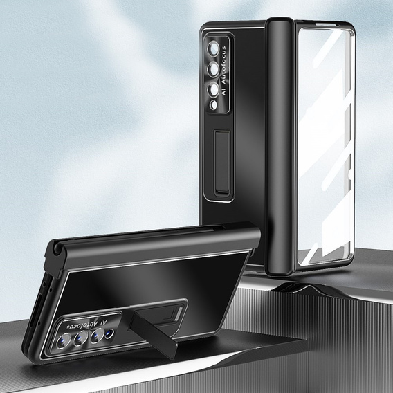 Чехол со стеклом для Samsung Galaxy Z Fold 4 5G, Premium Alloy, Black