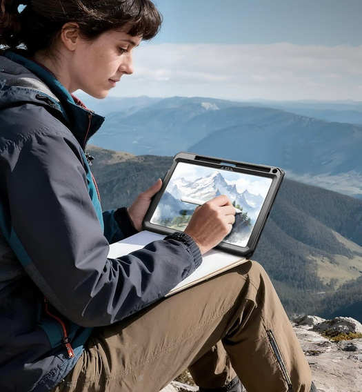 Чехол Dexnor 360° с ремешком и держателем стилуса для iPad 11" 2025 A16 (11-е поколение) / iPad 10.9" 2022 (10-е поколение)